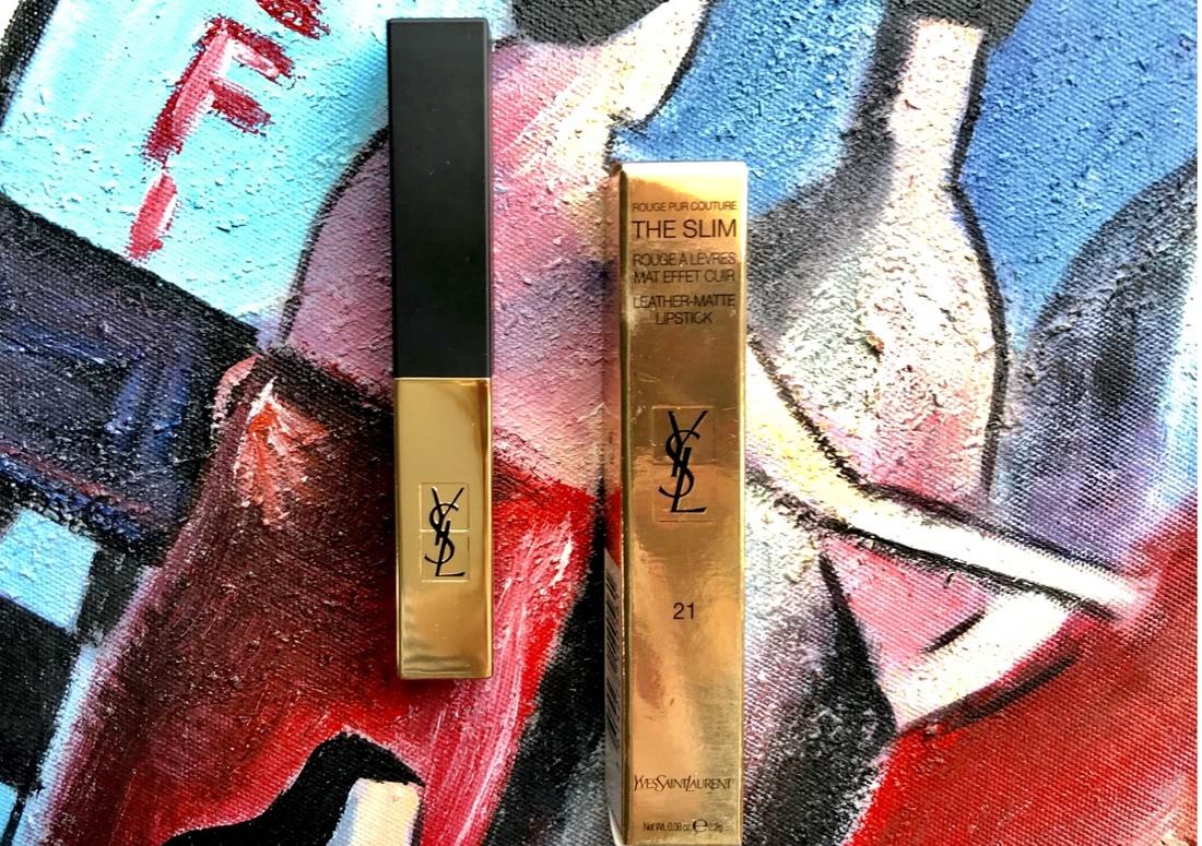 Новая матовая помада для губ от YSL Rouge Pur Couture The Slim Matte Lipstick в оттенке №21 Rouge Paradoxe