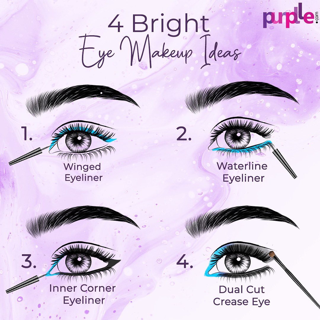 Purplle - Let your eyes do the talking! 👀💜

Get a stunning look with the perfect winged eyeliner. Use a bright hue to rim your waterline, from one corner of the eye to other. Brighten up the inner cor...