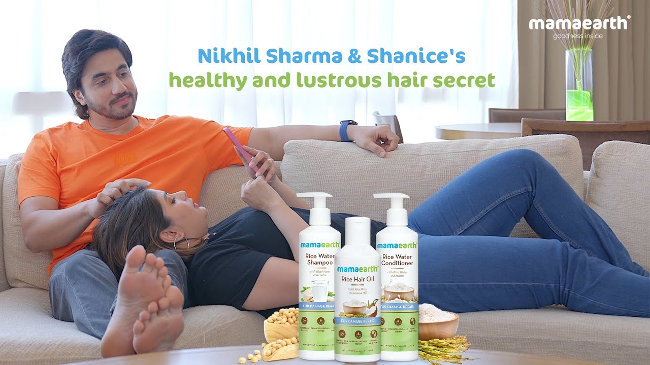 Smooth Hair Goals ft. Nikhil Sharma & Shanice | Mamaearth Rice Hair Care Range