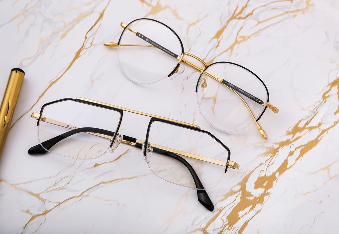 LENSKART. Stay Safe, Wear Safe - Lightness meets durability. With subtle references to vintage style and modern designs, these ultra-light and super sturdy Titanium half-rims combine comfort and elega...