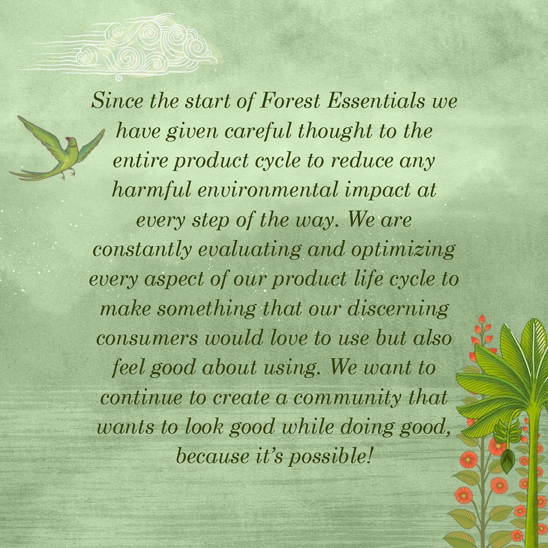 forestessentials - Holding higher and higher standards of #sustainability, not only for ourselves but also for those who we work with as our partners, friends and family, has been the cornerstone of a...