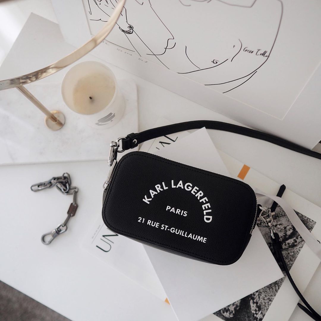 KARL LAGERFELD - Friday morning musings from @gabrielegz. Tap to shop the Rue St-Guillaume crossbody bag. #KARLLAGERFELD #BAG