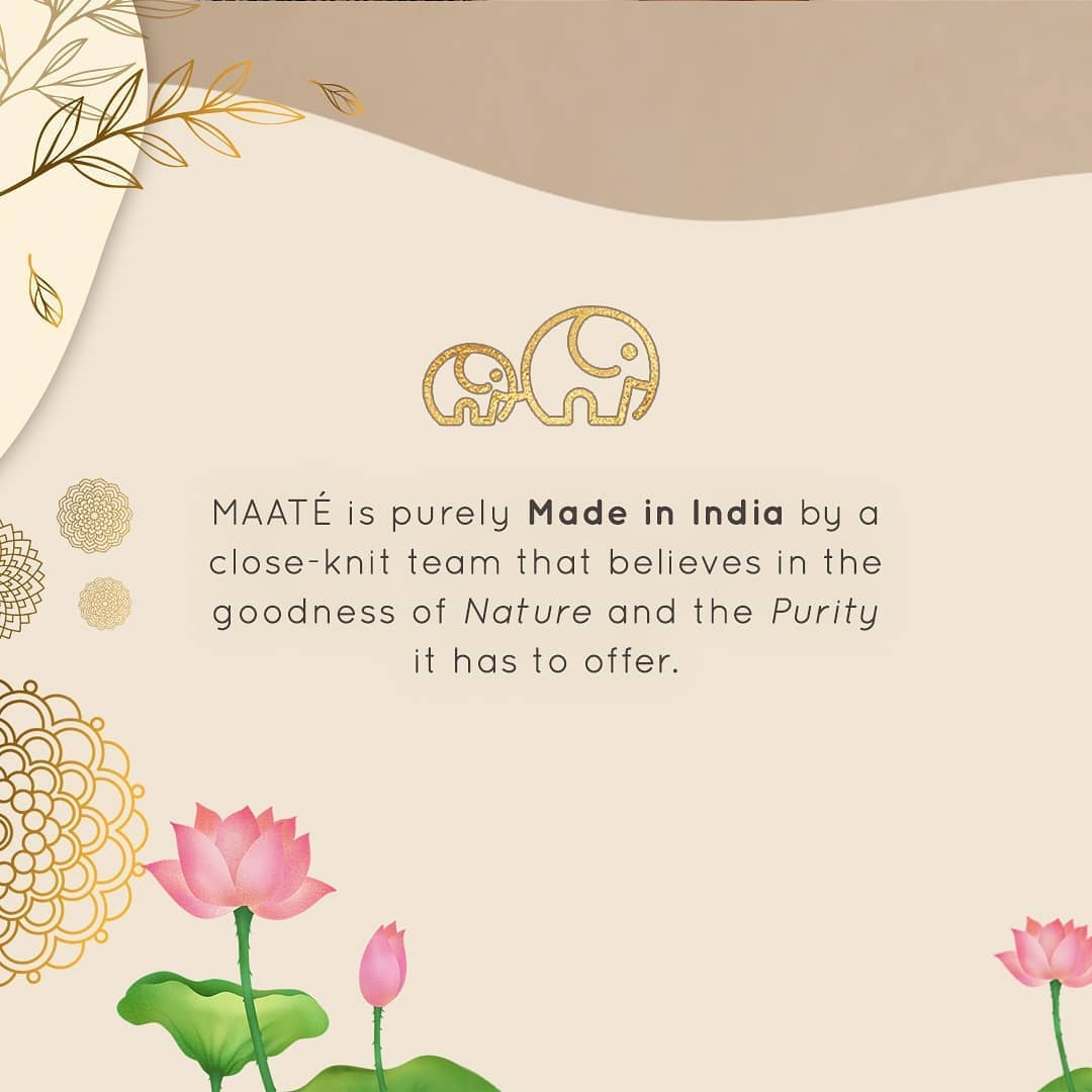 MAATÉ - Purely Made in India, 🇮🇳All of MAATÉ's certified products carry a legacy built on purity and awareness of the Natural world.🌳⁣
⁣
Our formulations 🧪come from the best source of powerful herbs🌿...