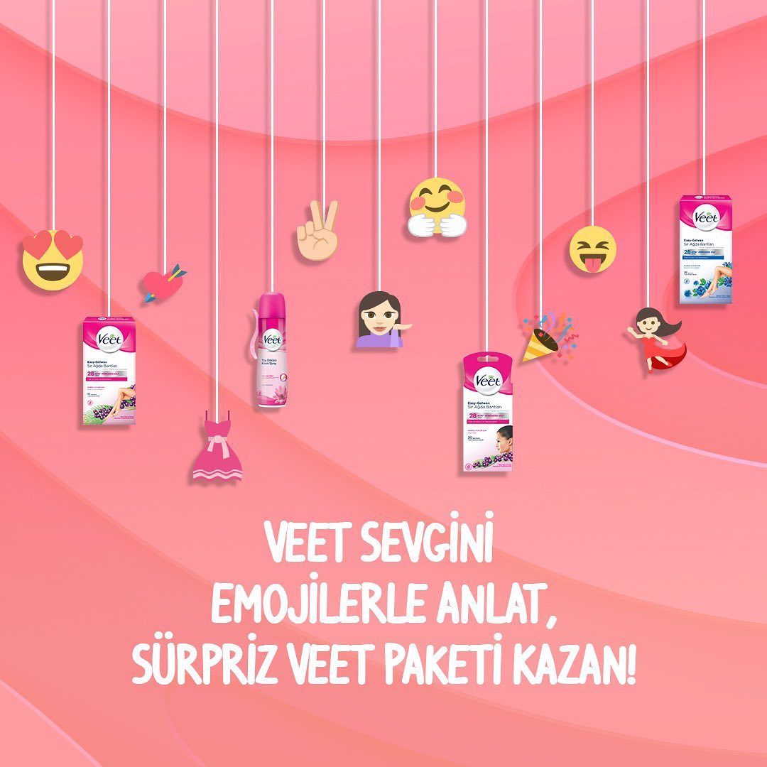 Veet Türkiye - Veet sevgini emojilerle anlatmaya ne dersin?
Veet sevgini içinden geldiği gibi emojilerle anlat,  bir arkadaşını bu postun altına etiketle, @veettr Instagram hesabını takip et, Sürp...