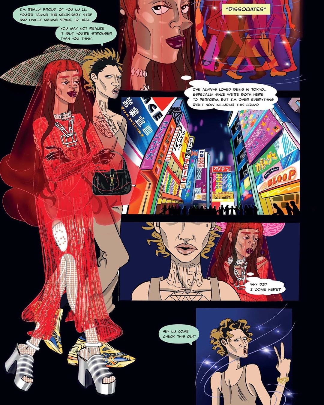 Gucci - #KelseyLu @iamkelseylu is the protagonist of a comic book created in partnership with @kaleidoscopemagazine. The experimental cellist and songwriter is depicted pursuing her dreams to become a...