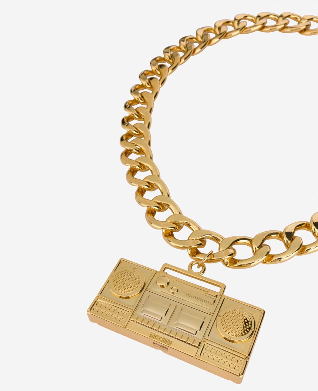 Moschino - Moschino boombox necklace on moschino.com and Moschino shops #moschino @itsjeremyscott