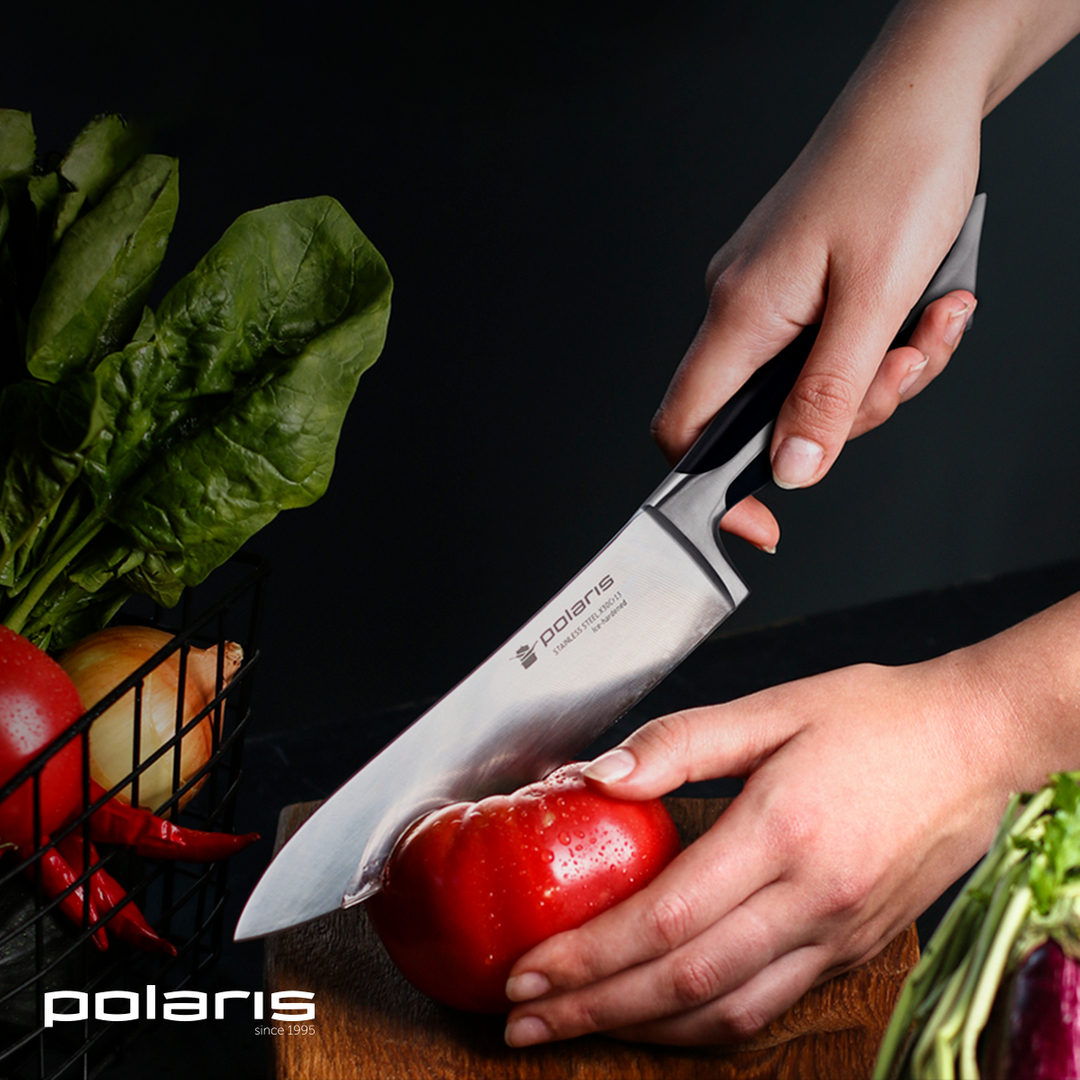 Бытовая техника Polaris - Сколько ножей нужно на кухне? 🤔
⠀
Чтобы приготовить завтрак, обед и ужин, хватит и трёх. Маленький поможет очистить овощи и корнеплоды, нарезать тонкие ломтики. Большой повар...