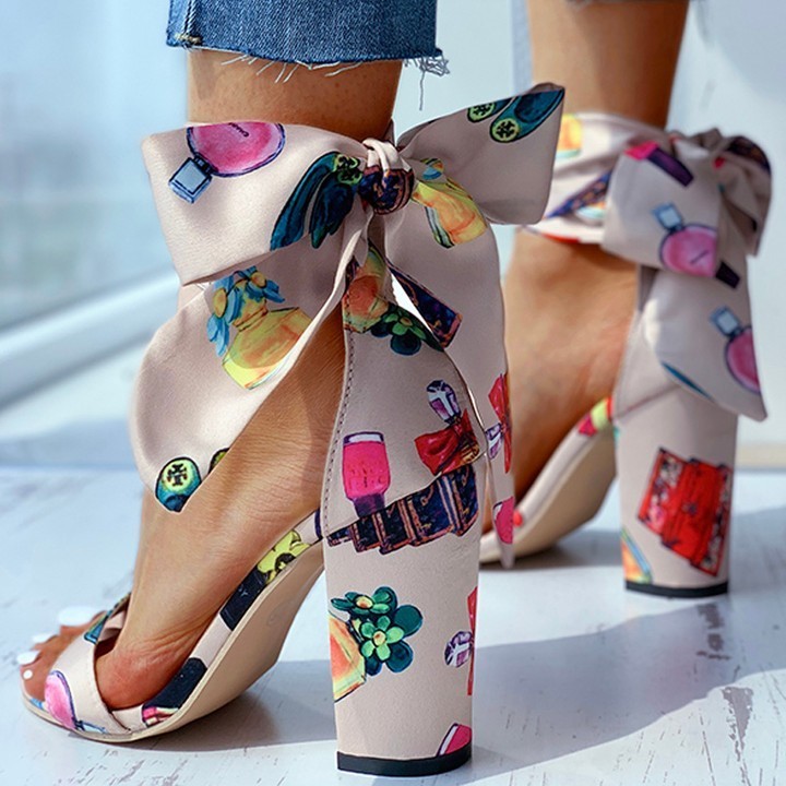 Chic Me - Before going outside, I need these!⁠
🔍"LZT2577"⁠
Shop: ChicMe.com⁠
⁠
#chicmeofficial #fashion #style #chic #heels #printed #bowknot