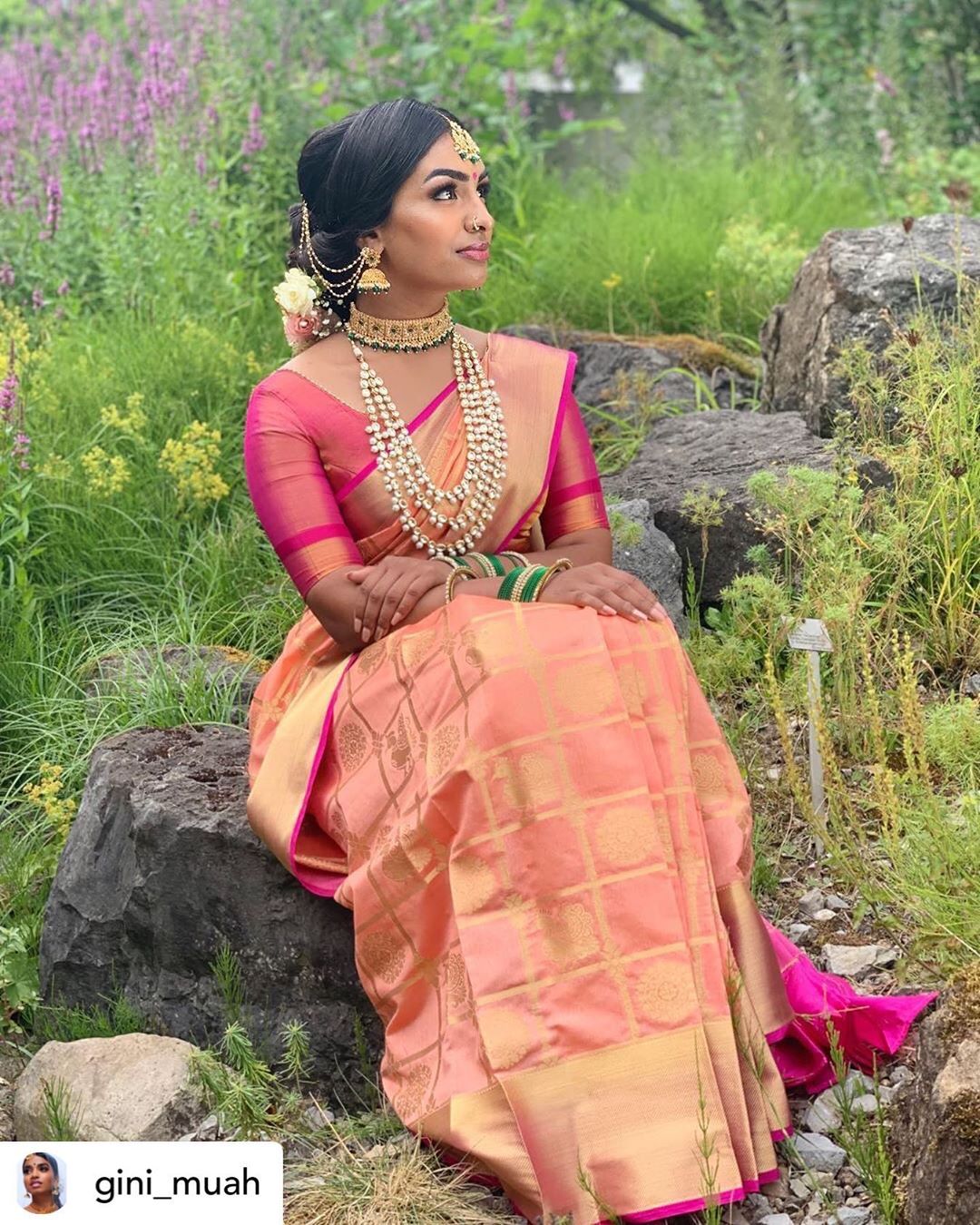 Mirraw - @gini_muah looks amazing in this peach zari woven saree paired with pink blouse.

Shop now the amazing collection of zari woven beautiful sarees on @mirraw.
Product ID:2647716
.
.
#trendy #br...