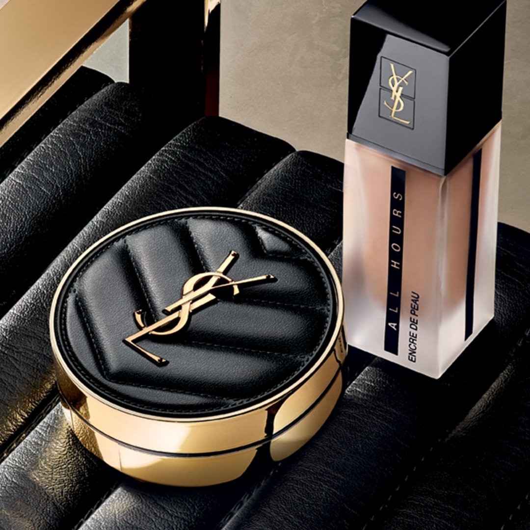 YSL Beauty Official - Meet the perfect pair for a flawless make up that lasts all day: your complexion’s best friend, an accompaniment for wherever your day takes you. 
ALL HOURS FOUNDATION
LE CUSHION...