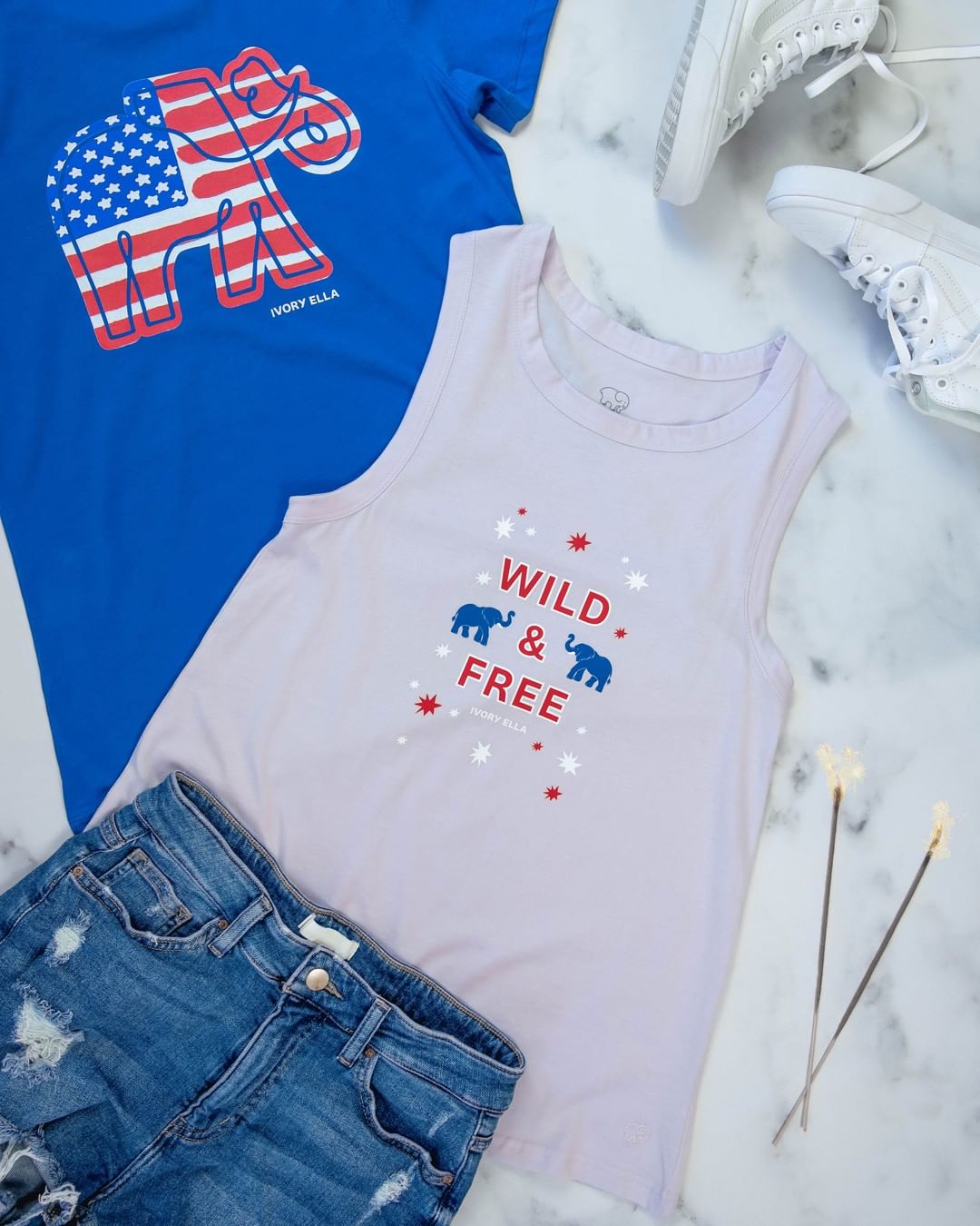 Ivory Ella - Are you red, white and blue ready for the 4th? 🐘🇺🇸#IESummerLovin