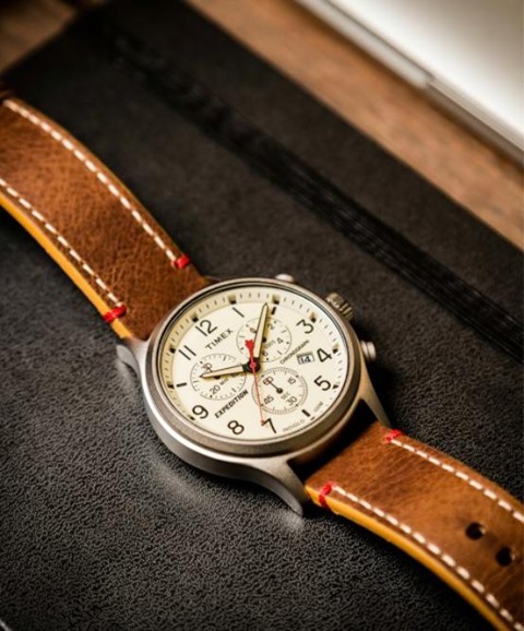 Watches2U - A classic Timex chronograph on stitched leather is ready for anything, anywhere.⁠ Got a weekend mini-adventure planned?⁠
⁠
⁠
⌚Timex Mens Expedition Scout Brown Leather Chronograph Watch TW...