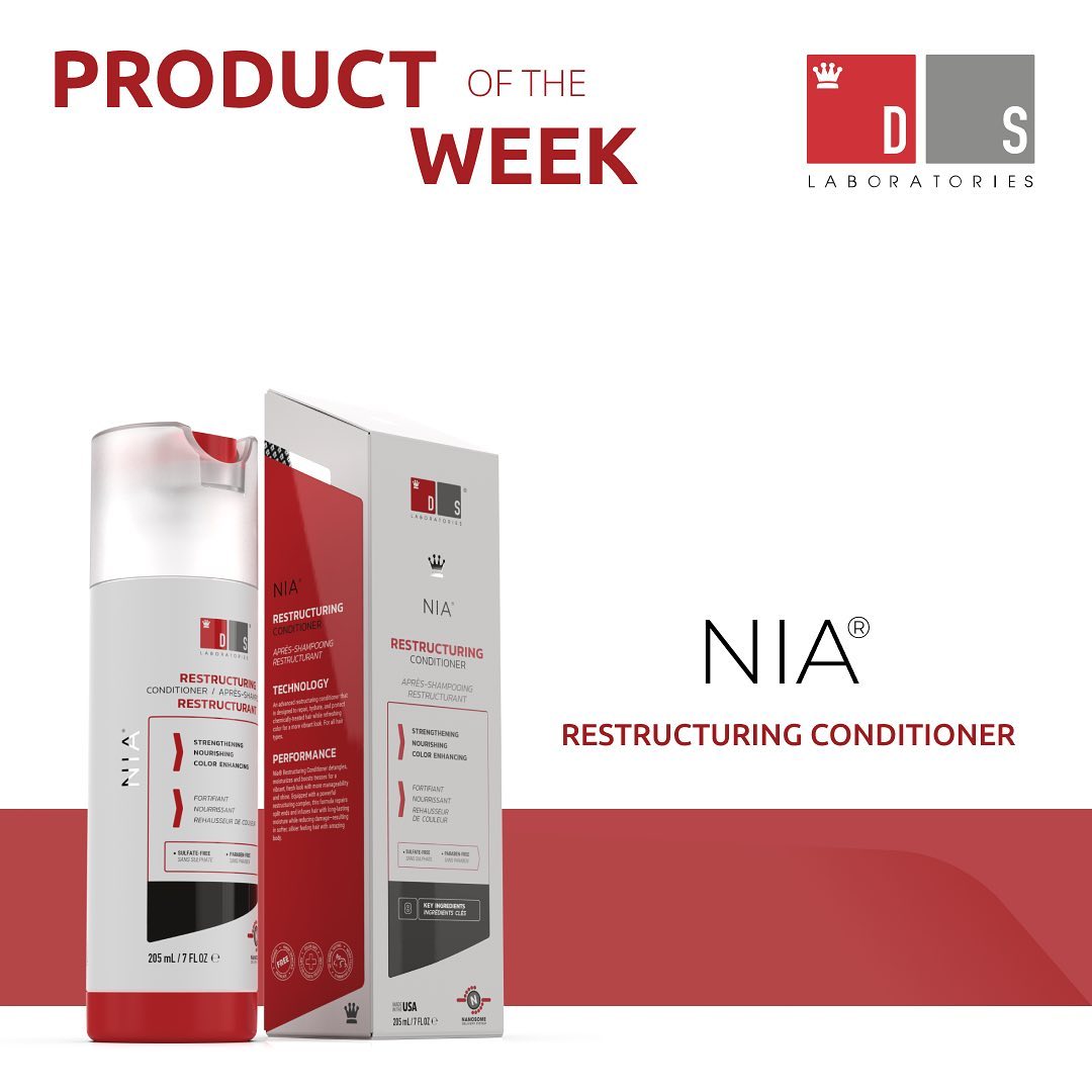 DS Laboratories - Nia Conditioner restructures, detangles, repairs, hydrates and strengthens hair, giving it health and vitality. Formulated with an exclusive restructuring complex, it repairs split e...
