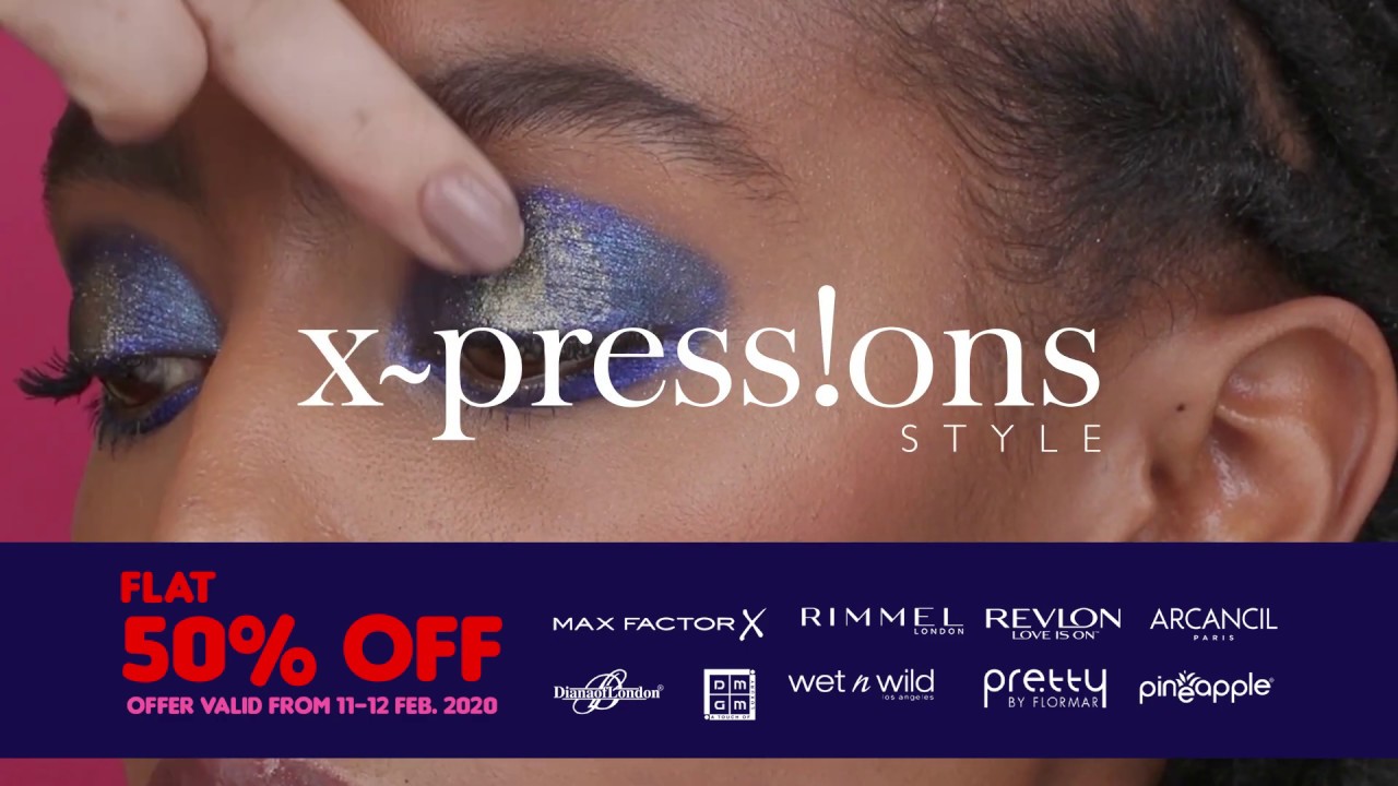 Flat to 50% off on cosmetics products from top brands. (11-12 Feb 2020.)