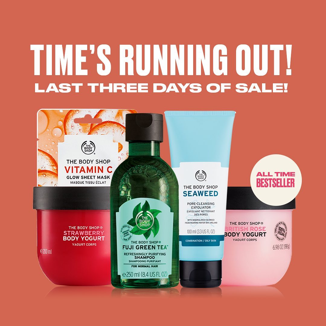 The Body Shop India - Ready to shop? Last few days to avail an up to 50%* discount! Shop any two favourites to avail the deal. Shop online, in-store or call us at +917042004412 for home delivery. What...