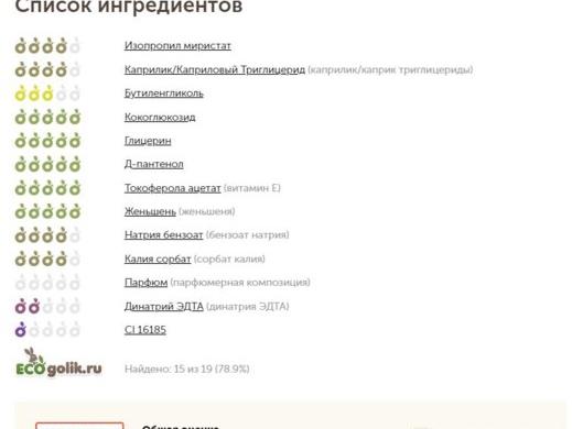 Разбор состава на ecogolik.ru