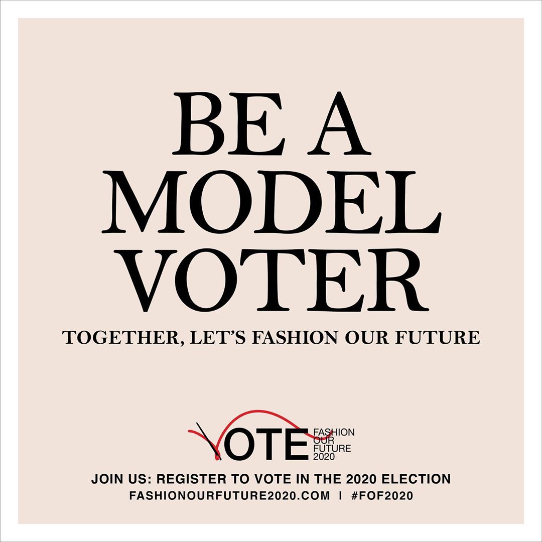 Amber Valletta - Register & Vote!!! 
@FashionOurFuture2020
 Unites voices from the fashion community to galvanize & mobilize the youth vote. Starting today we’re joining forces with @votolatino to reg...