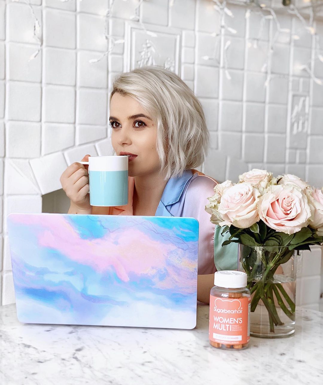  - Good morning everyone. Today i want to share two of my favorite things from my morning routine. I take my @sugarbearhair Women's Multi vitamins that have helped me so much to recover from my surger...