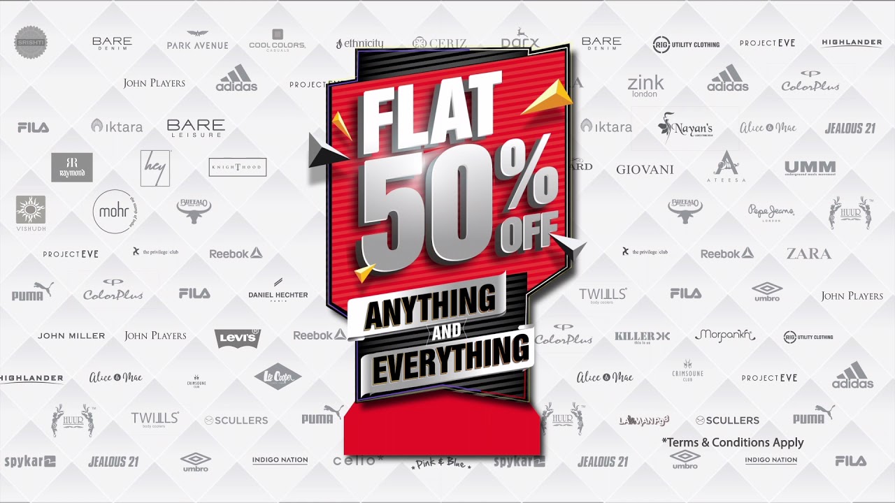 Brand Factory's FLAT 50% off Sale on ANYTHING & EVERYTHING | 27th Sept to 3rd Oct