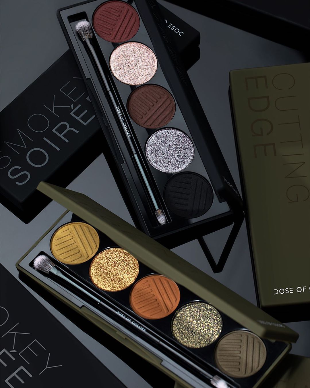 DOSE of COLORS - THEY'RE HERE! SMOKEY SOIRÉE & CUTTING EDGE - OUR TWO NEW EYESHADOW PALETTES! GET READY TO GIVE YOUR EYE'S THE ATTENTION THEY'VE BEEN CRAVING...
AVAILABLE NOW ON DOSEOFCOLORS.COM
#Dose...