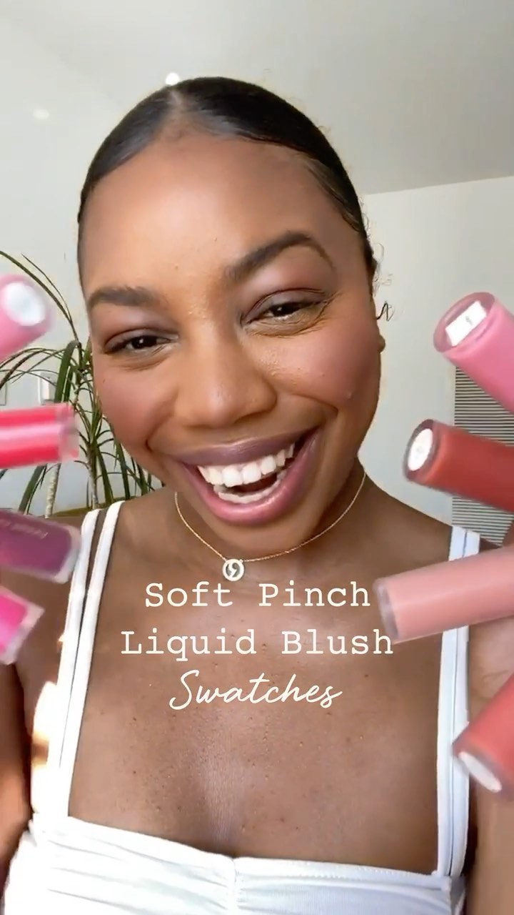 Rare Beauty by Selena Gomez - When all 8 shades of Soft Pinch Liquid Blush just blend seamlessy on Social Media Manager @amanirakeia for the most gorgeous natural flush 😍. 

Shop your faves only @seph...