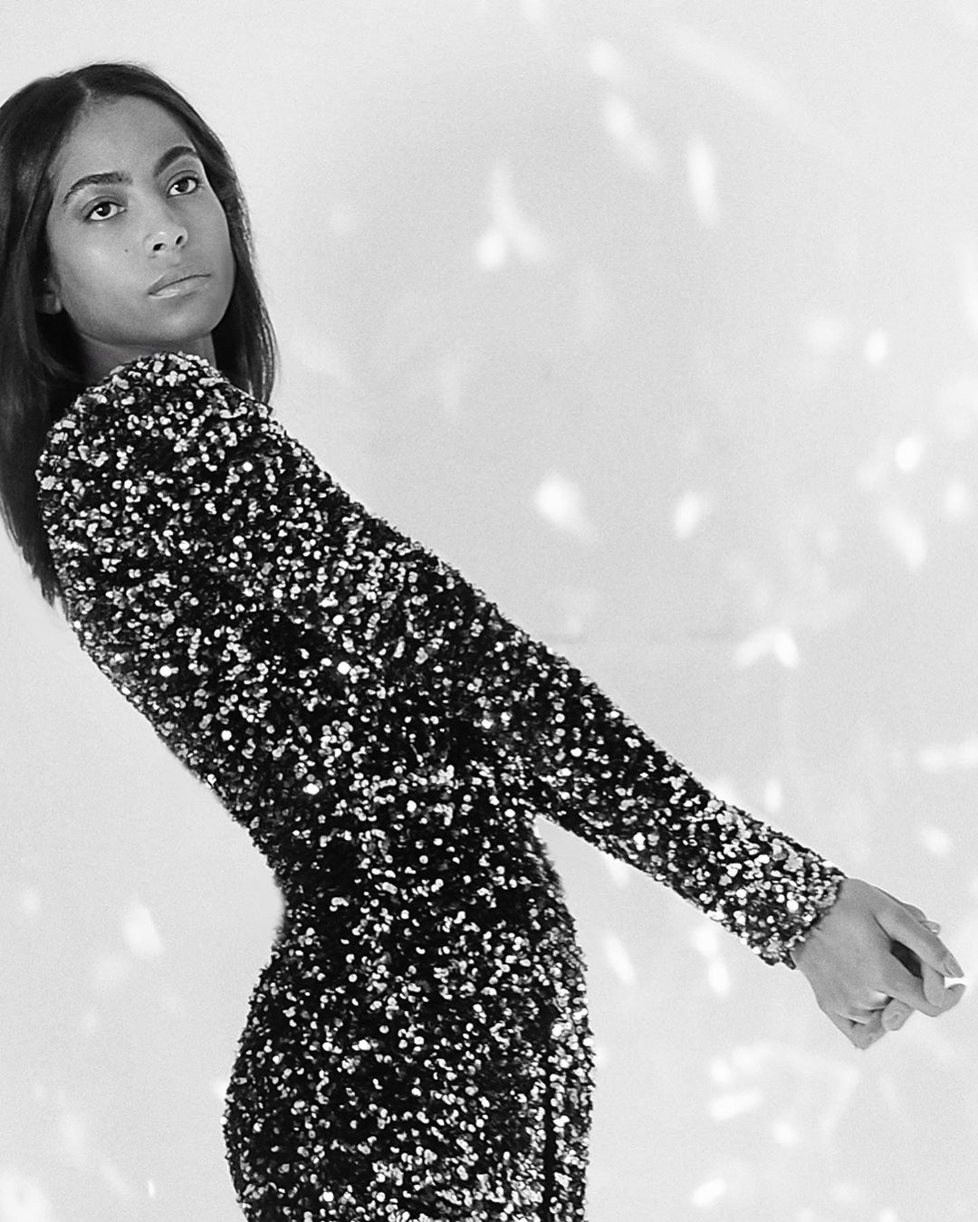 ＡＺＺＡＲＯ • maison de couture - LOVE LOCKDOWN  @khadiabeauvallet dazzled through the lens of her love during the quarantine, with the multicolor sequin mini-dress from the latest Azzaro Ateliers collecti...