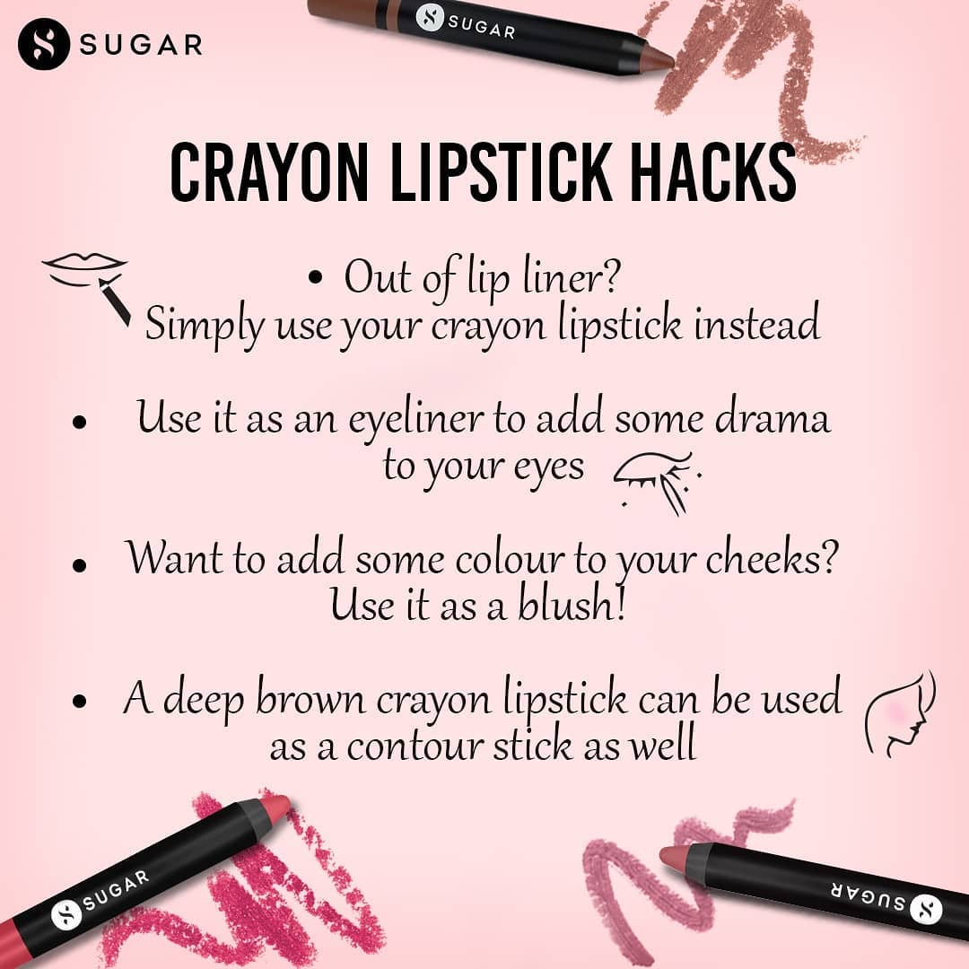 SUGAR Cosmetics - All that you can do with a crayon lipstick! 
.
.
💥Visit the link in bio to shop now.
.⁠
.⁠
#TrySUGAR #SUGARCosmetics #Beauty #Makeup #MakeupIdeas #MakupHacks #MakeupProducts #BeautyH...