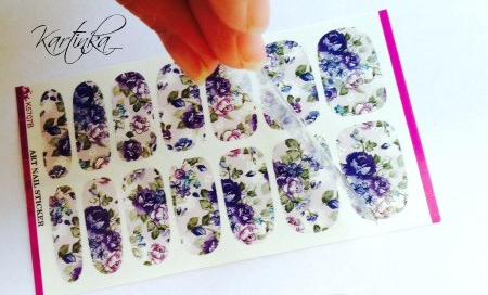 Наклейки для ногтей Aliexpress Water Transfer Nails Art Sticker Flowers Design Nails Foil Sticker Minx Harajuku Fashion Manicure Decor Decal фото