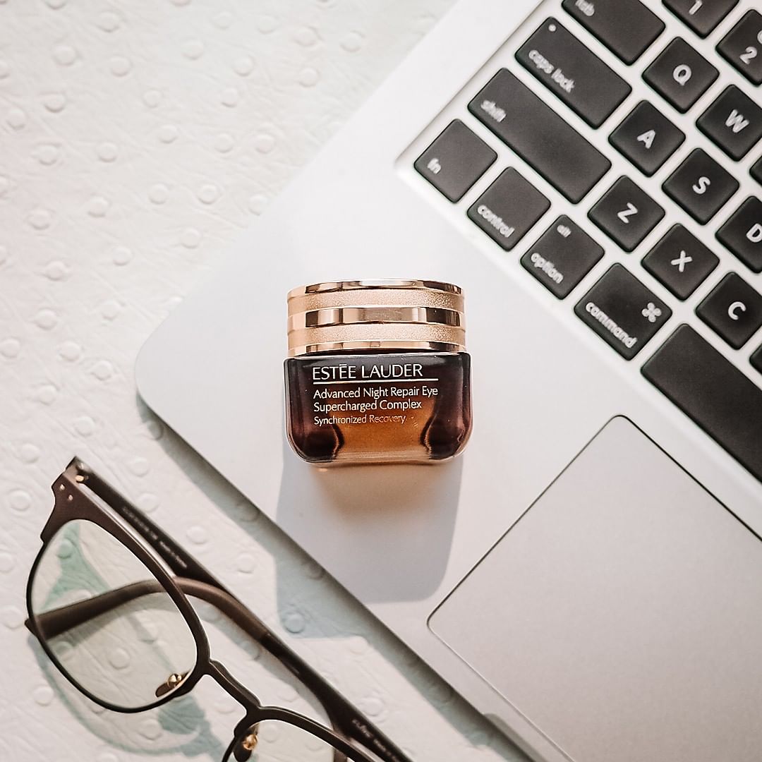 Estée Lauder - All your recent screen time means additional blue light exposure! 💻📱#AdvancedNightRepair Eye Supercharged Complex helps repair the visible impact of blue light, lack of sleep, and UV… A...