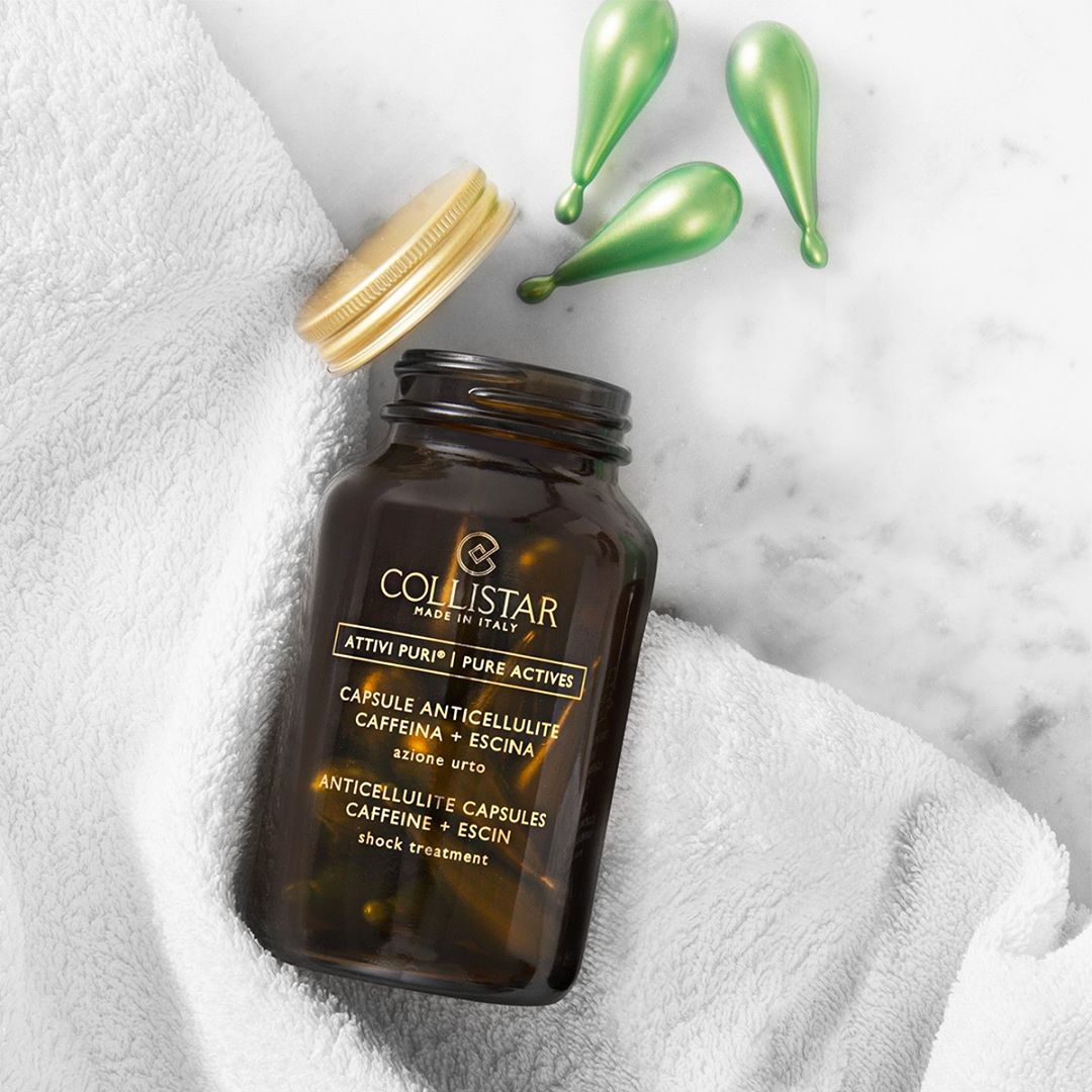 Collistar Italia - La lotta alla cellulite non si ferma nemmeno in estate! Per una vera e propria azione d’urto scegli Attivi Puri® Capsule Anticellulite caffeina＋escina, perfette anche nei casi in cu...