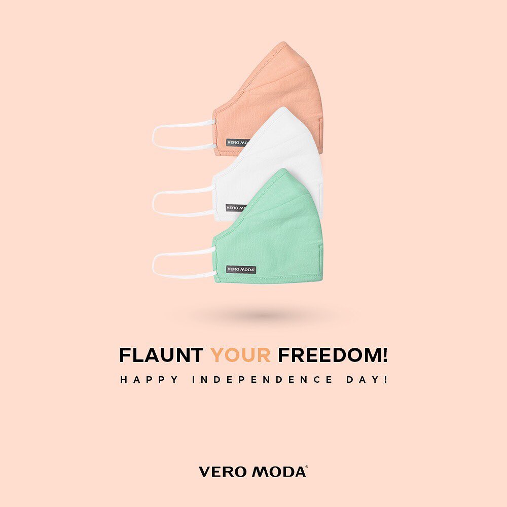 VERO MODA India - This Independence Day, celebrate your freedom to go wherever you want with safety and style!

#IndepenedenceDay2020 #SSIndependenceDayWatch #74Years #FreedomeOfMovement #Freedom #Pat...