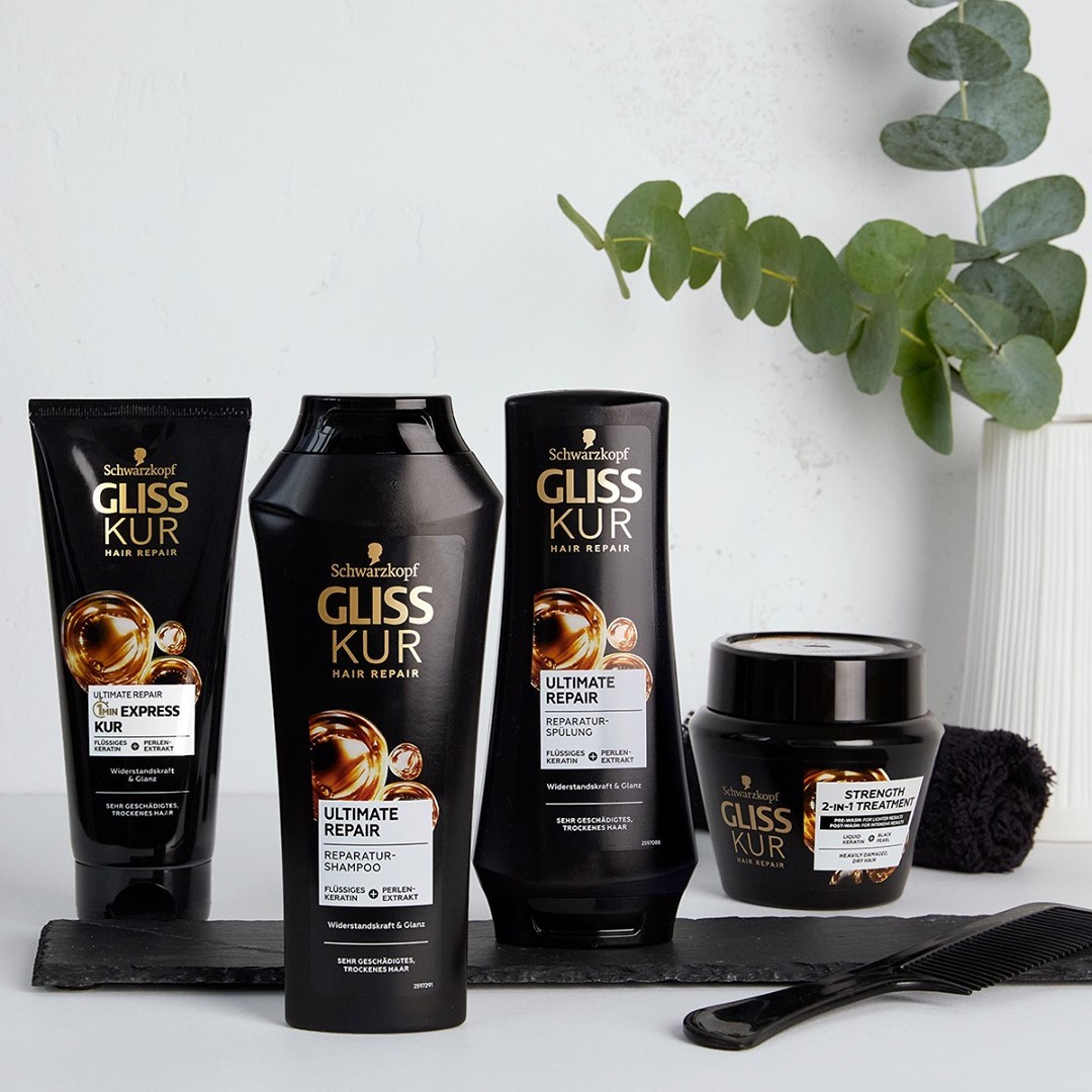 Schwarzkopf International - We are in love with the new elegant shapes of Gliss 🖤 🖤 🖤 #schwarzkopf #createyourstyle #togetherfortruebeauty #lookgoodtogether #gliss #glisskur #haircare #hairproducts #h...