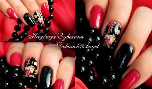 Наклейки для ногтей Aliexpress Water Transfer Nails Art Sticker Flowers Design Nails Foil Sticker Minx Harajuku Fashion Manicure Decor Decal фото