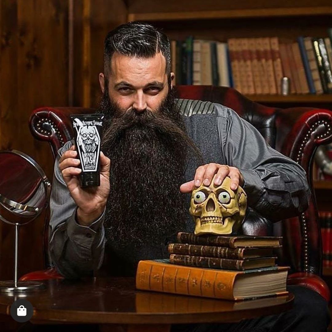 wayne bailey - GRAVE BEFORE SHAVE BEARD WASH - Available as singles or a 3 pack! 
•
•
www.gravebeforeshave.com 
•
•
6oz, a fresh old-time barbershop scented shampoo, enriched with argan oil to keep yo...