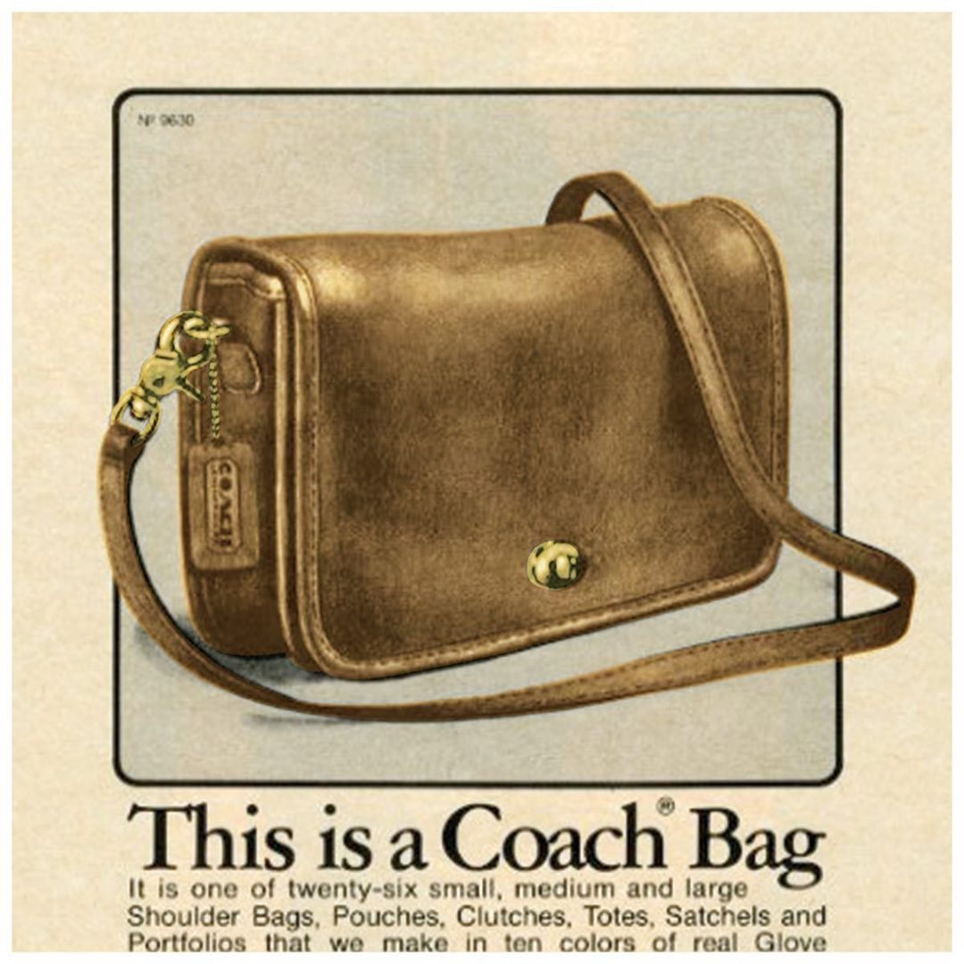 Coach - Fun fact: this is a vintage Coach ad. It’s based on our iconic Storypatch—all Coach bags have one. (Look inside yours to find it! 🔎) #CoachNY
