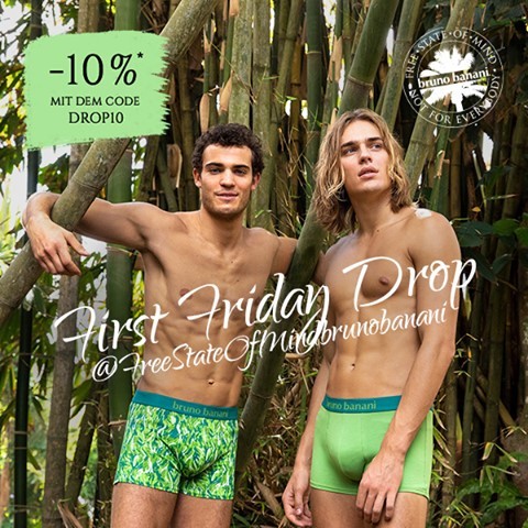 bruno banani Official - First Friday Drop! 📣
Wie jeden ersten Freitag im Monat halten wir heute ein tolles
Angebot für euch bereit. Sichert euch ab sofort 10% auf
Herren-Unterwäsche mit dem Code... bruno banani Official - First Friday Drop! 📣
Wie jeden ersten Freitag im Monat halten wir heute ein tolles
Angebot für euch bereit. Sichert euch ab sofort 10% auf
Herren-Unterwäsche mit dem Code...