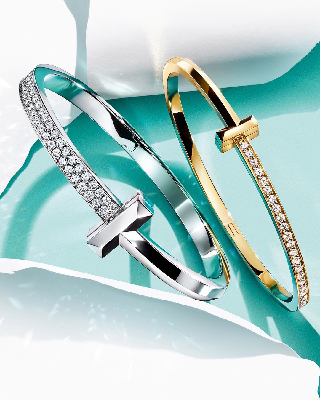 Tiffany & Co. - Unwrap something new. Tiffany T1—now in 18k yellow and white gold—features hand-set pavé diamonds for maximum radiance. Tap for off-the-cuff style and discover more via the link in bio...