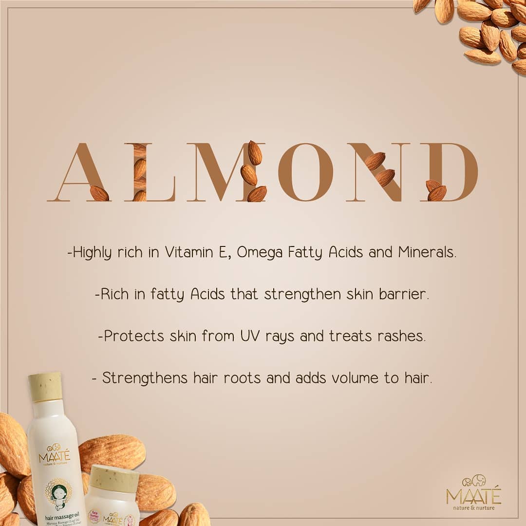 MAATÉ - Almond x MAATÉ 
MAATÉ’s Baby Face Butter and Hair Massage oil, carry the goodness of ingredients, powered by Nature.

The goodness of Almond extracts in both the products is to ensure that yo...