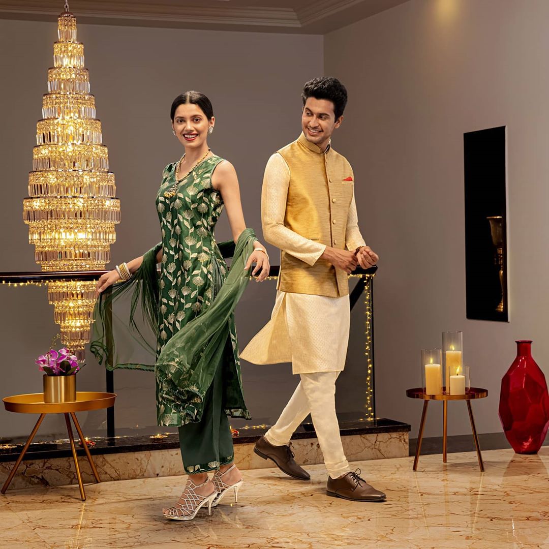 Lifestyle Stores - Celebrate 'Dil Se Diwali' and the #JoyOfFestivities in gorgeous festive looks and choose from a range of elegant kurtas, shoes and accessories to glam up the occasion, like this dee...