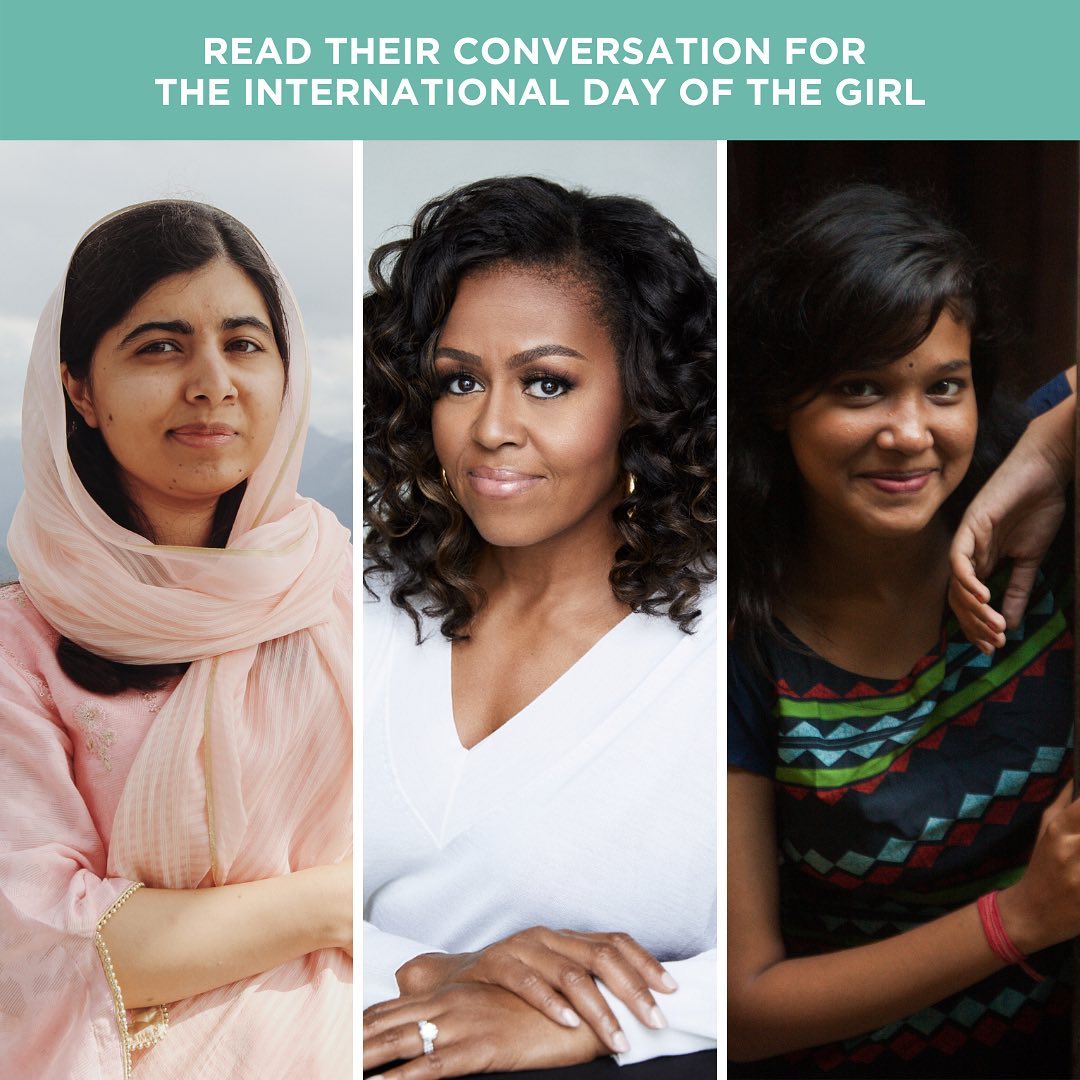 Julia Roberts - We could all use some inspiration right now. Today, I’m finding it in this conversation between @MichelleObama and @Malala ahead of the International #DayoftheGirl. They ​discuss the g...