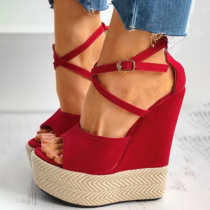 Joyshoetique - Peep Toe Platform Wedge Sandals 🔥⁠
Search🔍:[LZT2751] ⁠
👠www.joyshoetique.com👠⁠
⁠
 #shoes #fashion #summer #style #love #ootd #spring #heels #shoestagram #instafashion #slippers