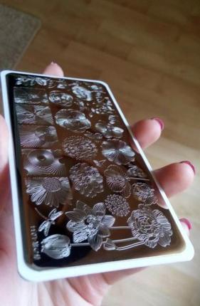 Пластина для стемпинга Harunouta Rectangle Stamping Plate Line Flower Pattern Nail Art Image L034 фото