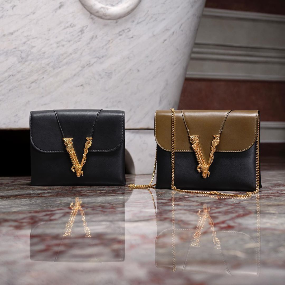 Versace - Twin set - miniature #VersaceVirtus evening bags match a multitude of looks. Shop the collection through the link in bio.