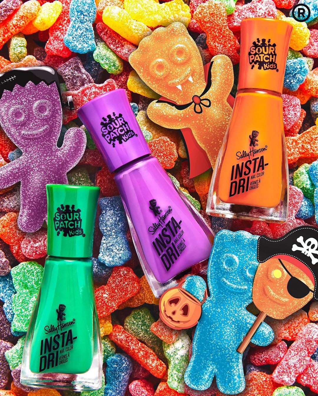 Sally Hansen - #SquadGhouls 🙌 👻. Our seven stunningly spooky shades are a perfect pick for Halloween, tap the photo to shop our new collab with @SourPatchKids!