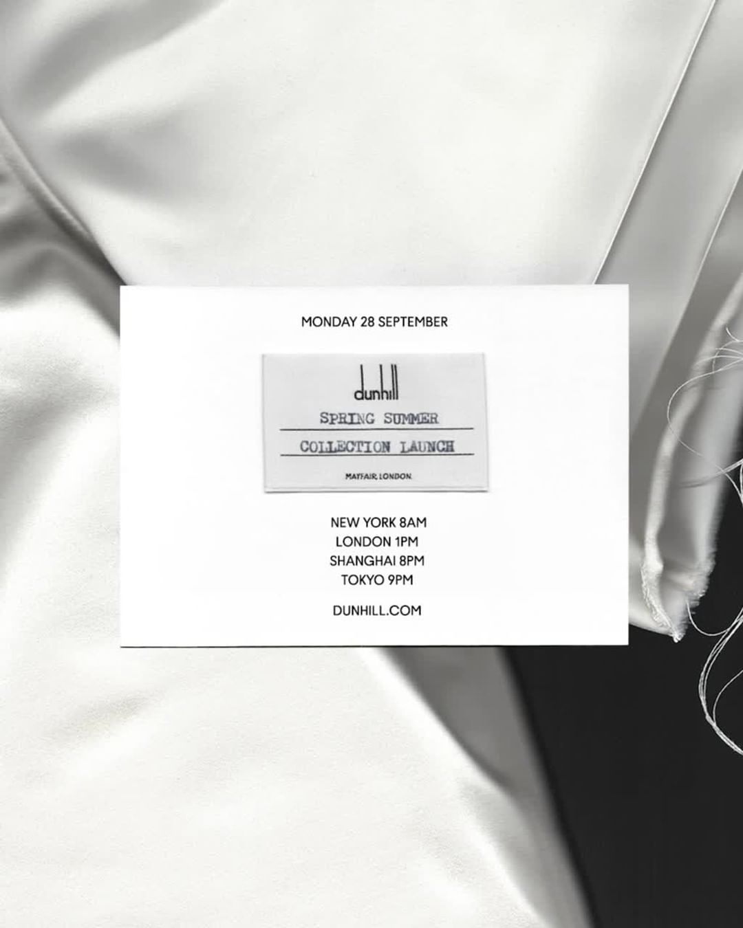 alfreddunhill - SPRING SUMMER 2021⁠
WATCH THE SHOW⁠
TODAY 1PM BST⁠
#dunhillSS21⁠
