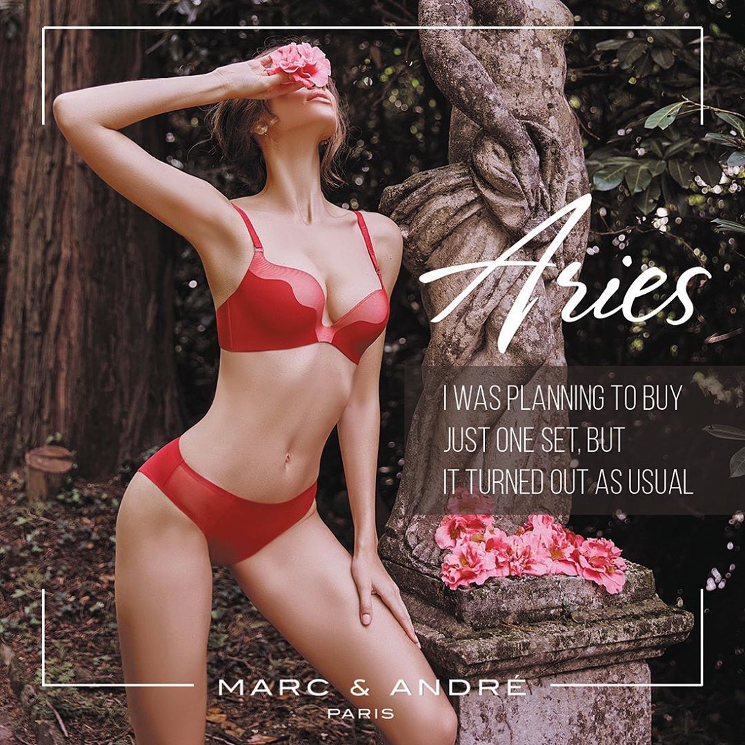 Marc&André - The stars side with you! 🌟

For you to cheer up, we have prepared Horoscope from Marc & André, with the best lingerie styles 🤩

Put 🤍 if you like the idea! 
Have a nice day, our beautifu...