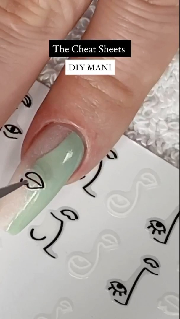 Ciaté London - Celeb nail artist @jennynails gives us a nail art mani tutorial using the #CheatSheets 😍 ft. The abstract illustrations & pastel leopard print stickers ✨ available @sephora #ciate #sep...