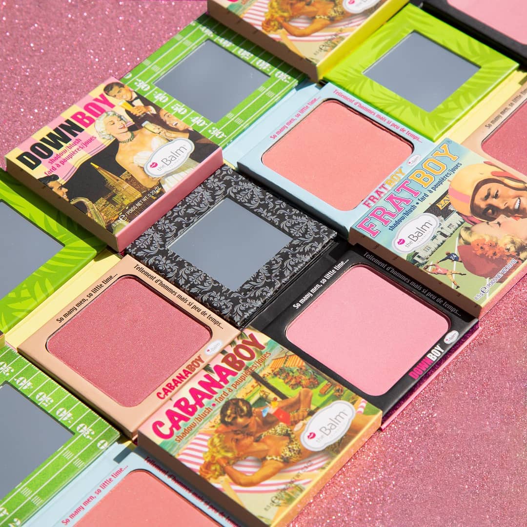 theBalm Cosmetics - Pink Paradise. 💓 Which blush are you choosing? 
​⬇️ 1.Down Boy
🏊‍♀️ ​2. Cabana Boy
​🏈 3.Frat Boy