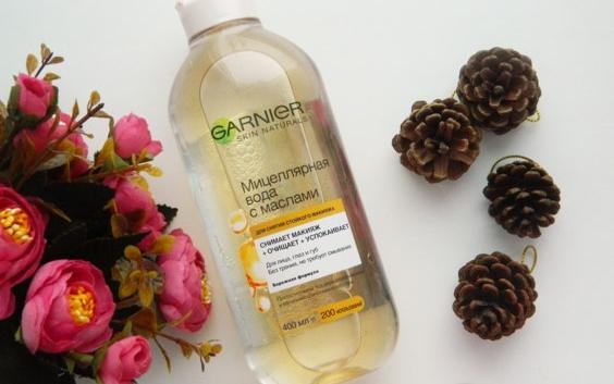 Мицеллярная вода Garnier С Маслами Skin Naturals для снятия стойкого макияжа фото