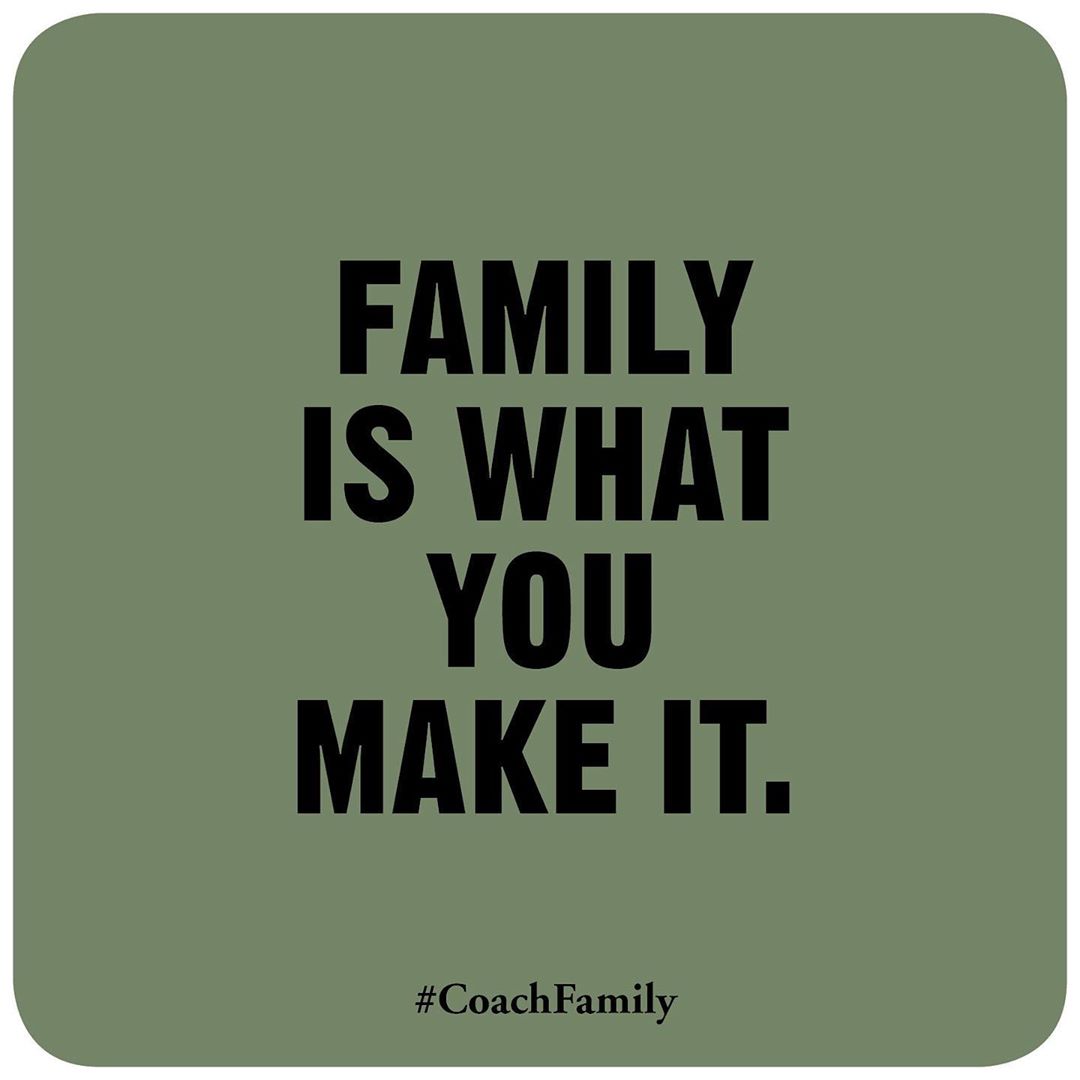 Coach - Friends. Siblings. Co-workers. Children. How do you define family? Share your family stories👇. 

Togetherness. Timelessness. The things that matter most. Fall 2020 is a story about family with...